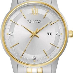 Bulova Ladies’ Classic Diamond Two-Tone Gold Stainless Steel