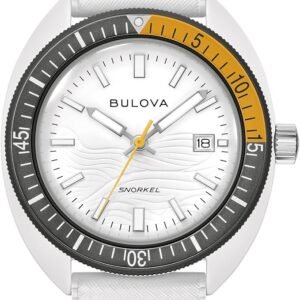 Bulova Oceanographer Snorkel Amazon Exclusive Ceramic Case and White Perforated
