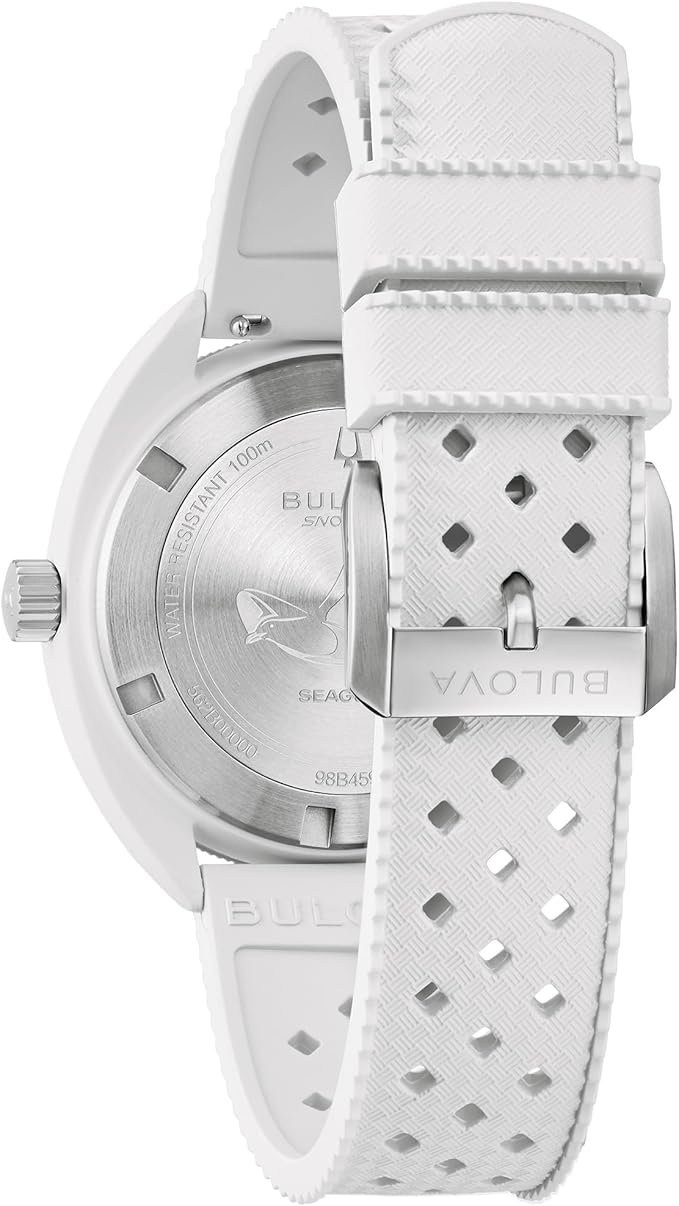 Bulova Oceanographer Snorkel Amazon Exclusive Ceramic Case and White Perforated - Image 3