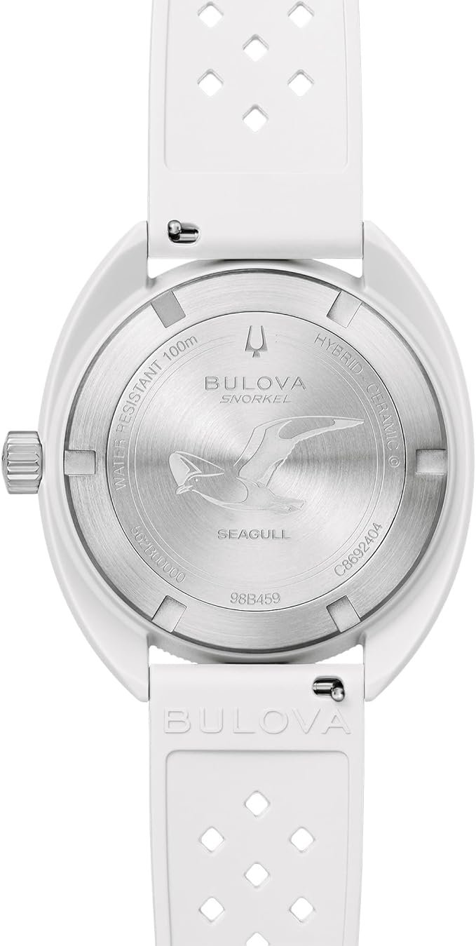 Bulova Oceanographer Snorkel Amazon Exclusive Ceramic Case and White Perforated - Image 5