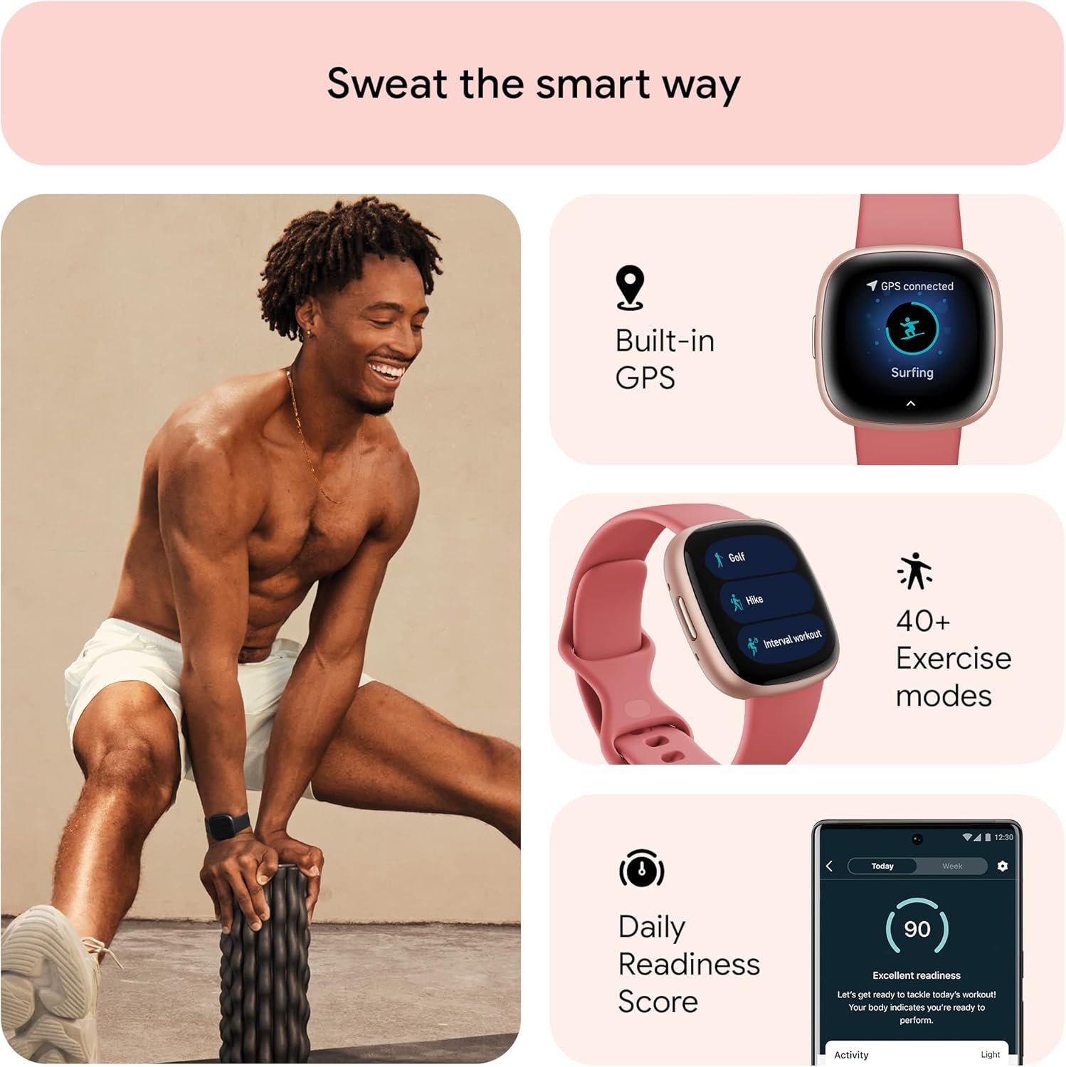 Fitbit Versa 4 Fitness Smartwatch with Daily Readiness - Image 2