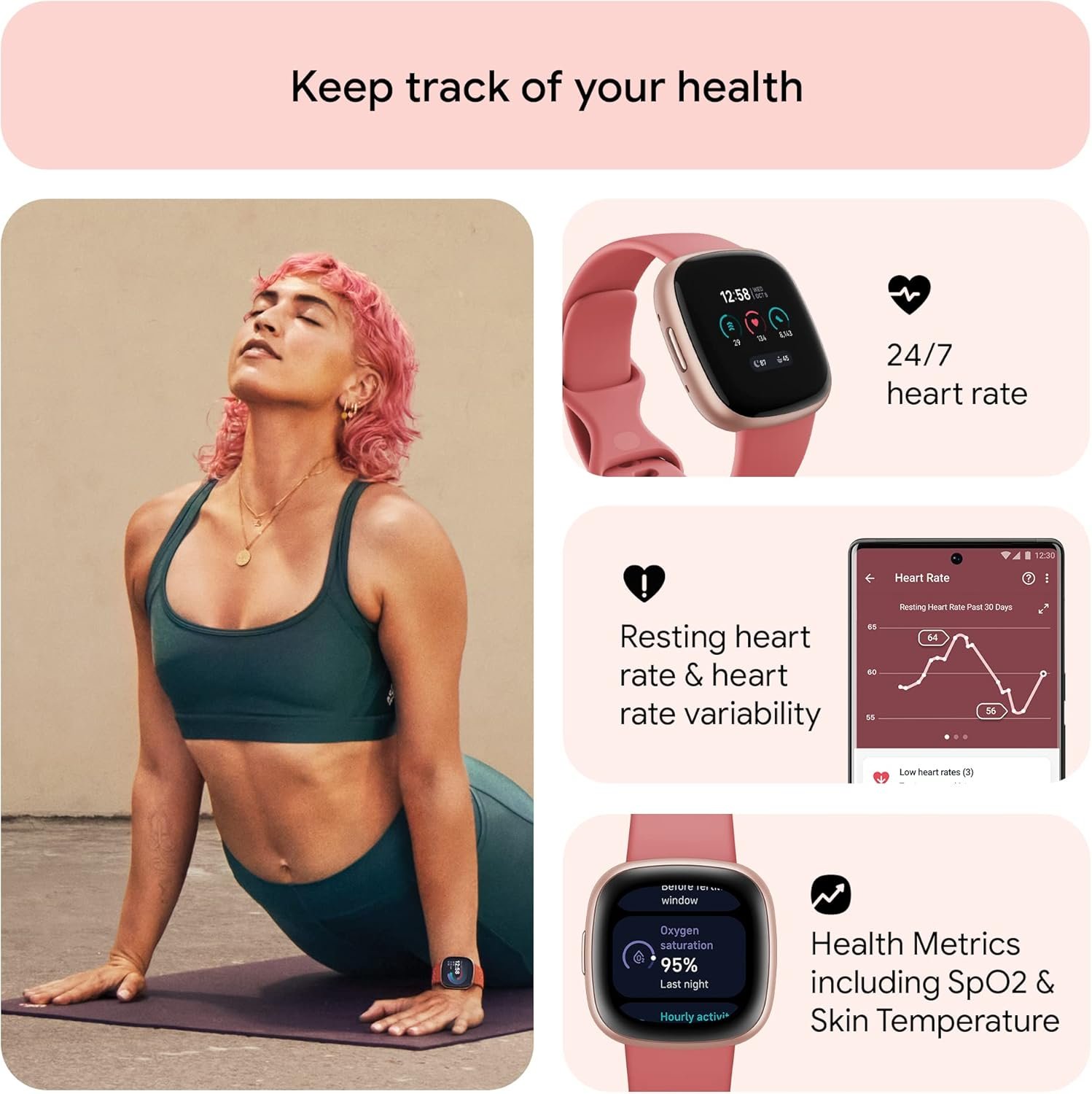 Fitbit Versa 4 Fitness Smartwatch with Daily Readiness - Image 4