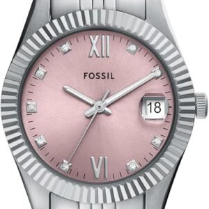 Fossil Women’s Scarlette Three-Hand Date Stainless Steel Watch