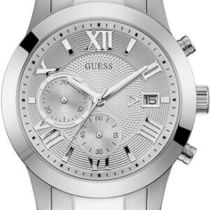 GUESS Men’s Stainless Steel Gunmetal Chronograph Bracelet Watch