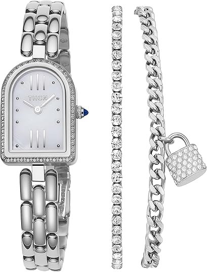 THCN Women's Gold Watch & Bracelets Set