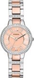Fossil Women’s Virginia Quartz Stainless Steel Three-Hand Watch